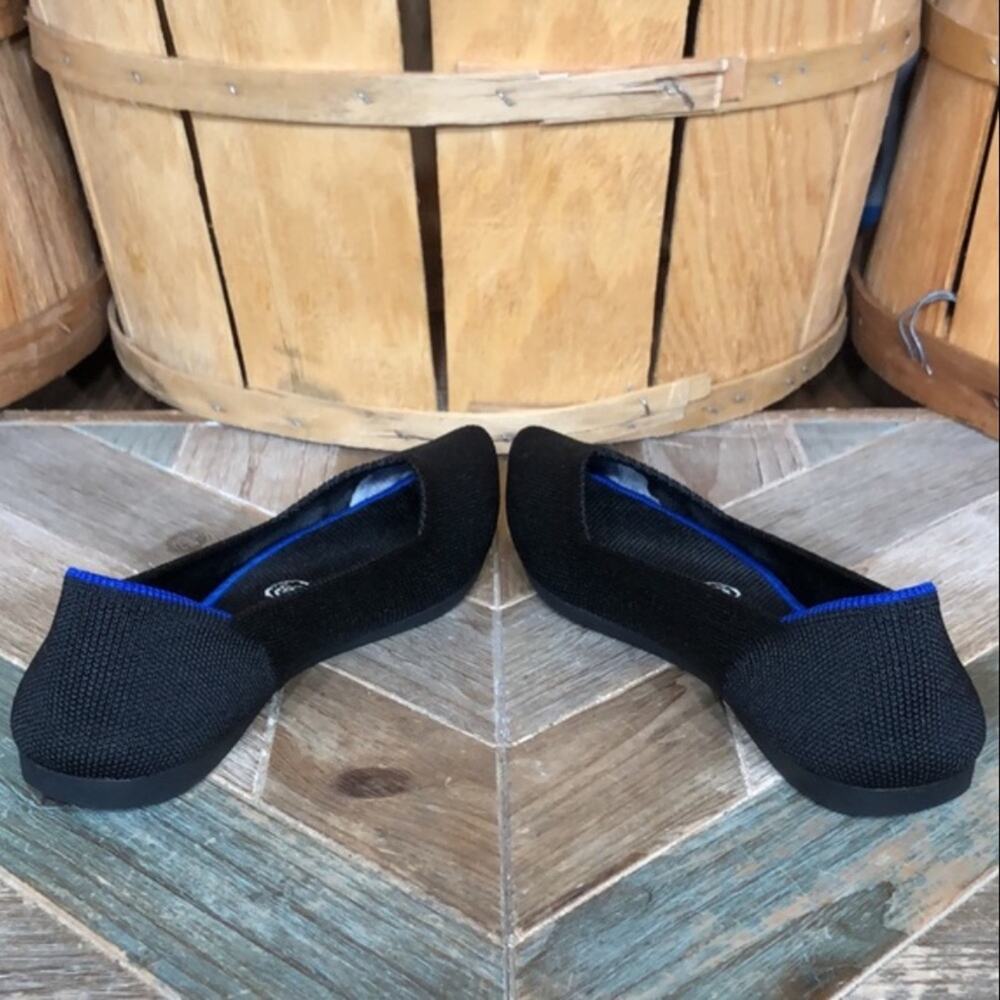 Rothy’s The Point Black Pointed Toe Synthetic Sli… - image 8